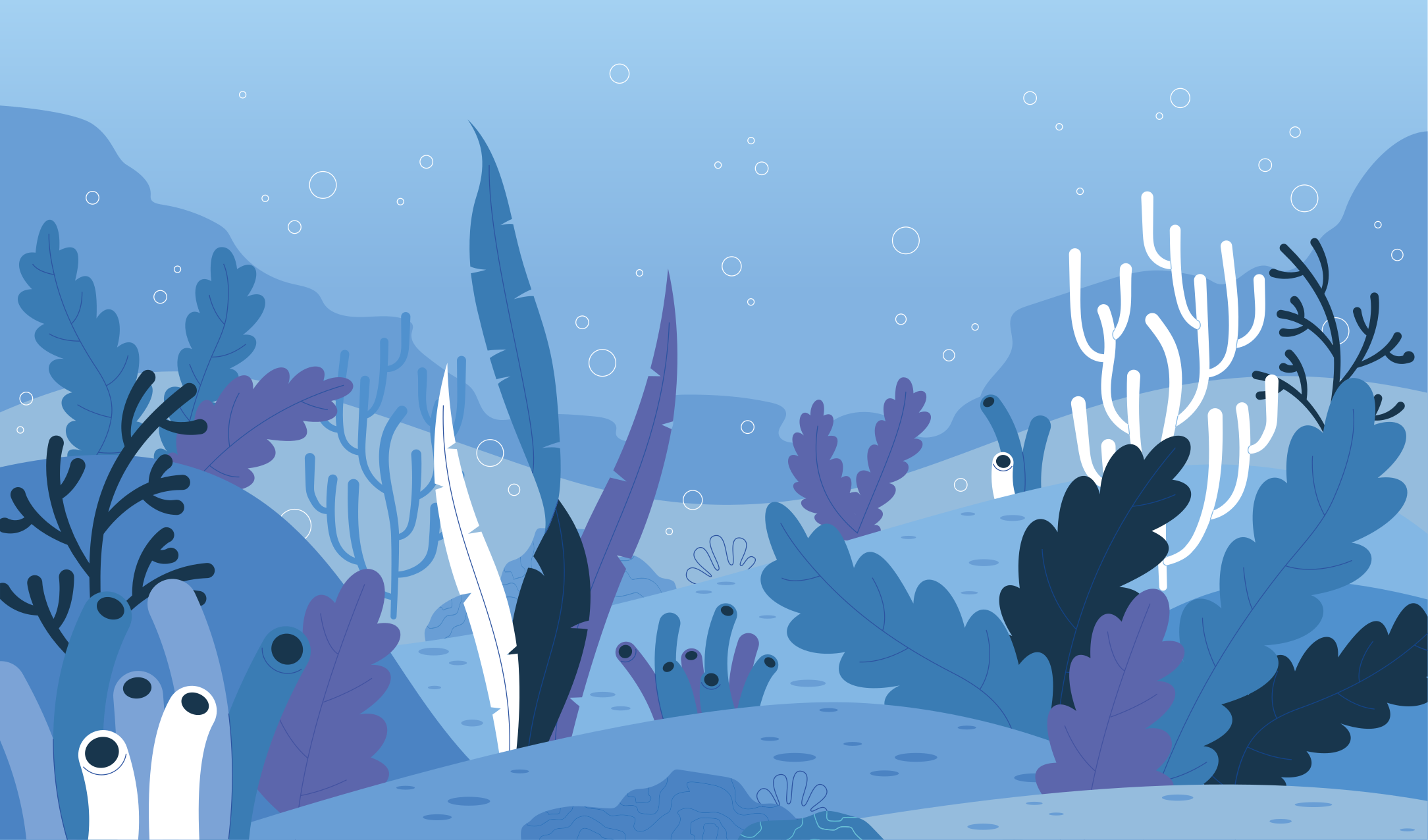 Subaquatic Landscape nature vinyl rug - TenStickers