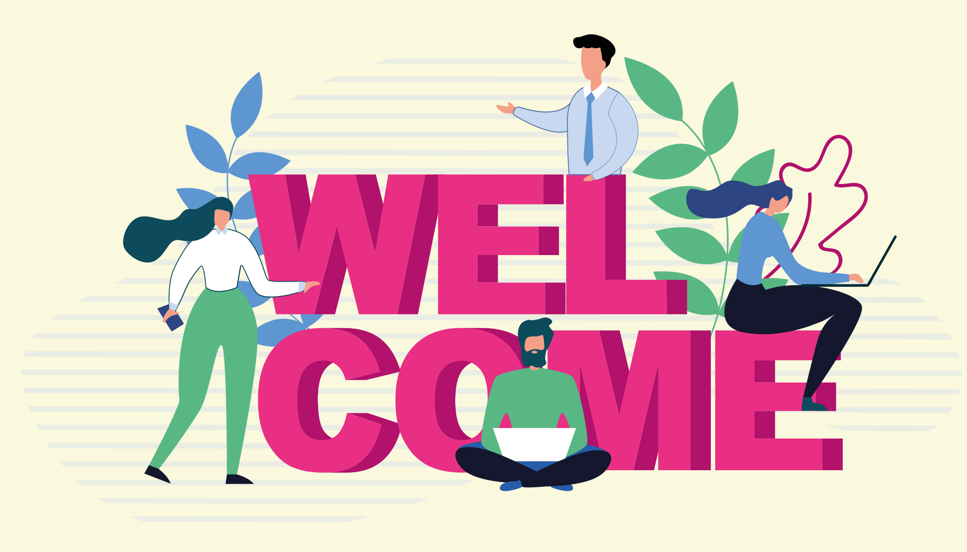 Professional welcome office vinyl rug - TenStickers