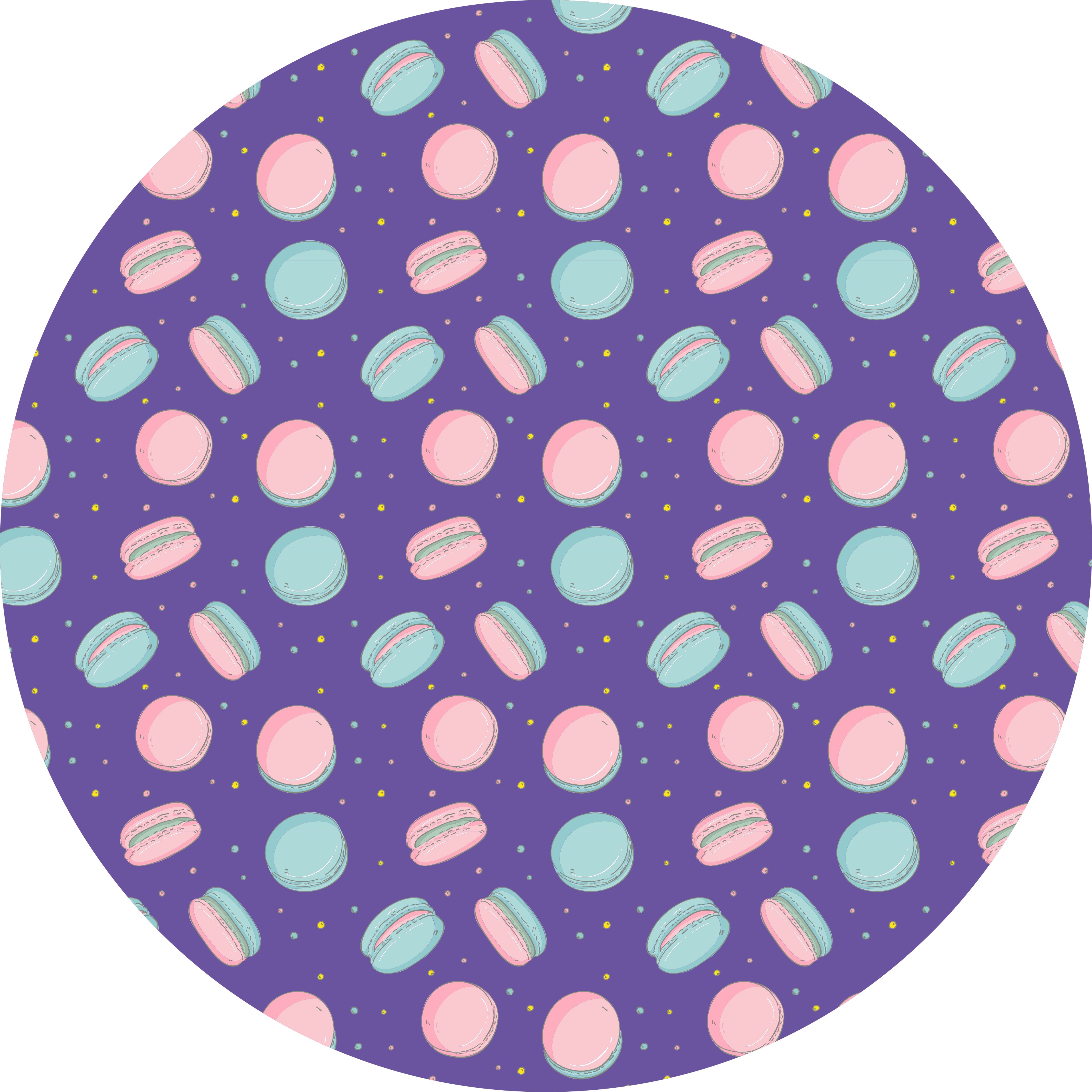 Colorful Macaron Pattern kids vinyl rug - TenStickers