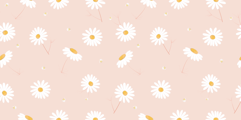 Daisy Flower Composition floral vinyl rug - TenStickers