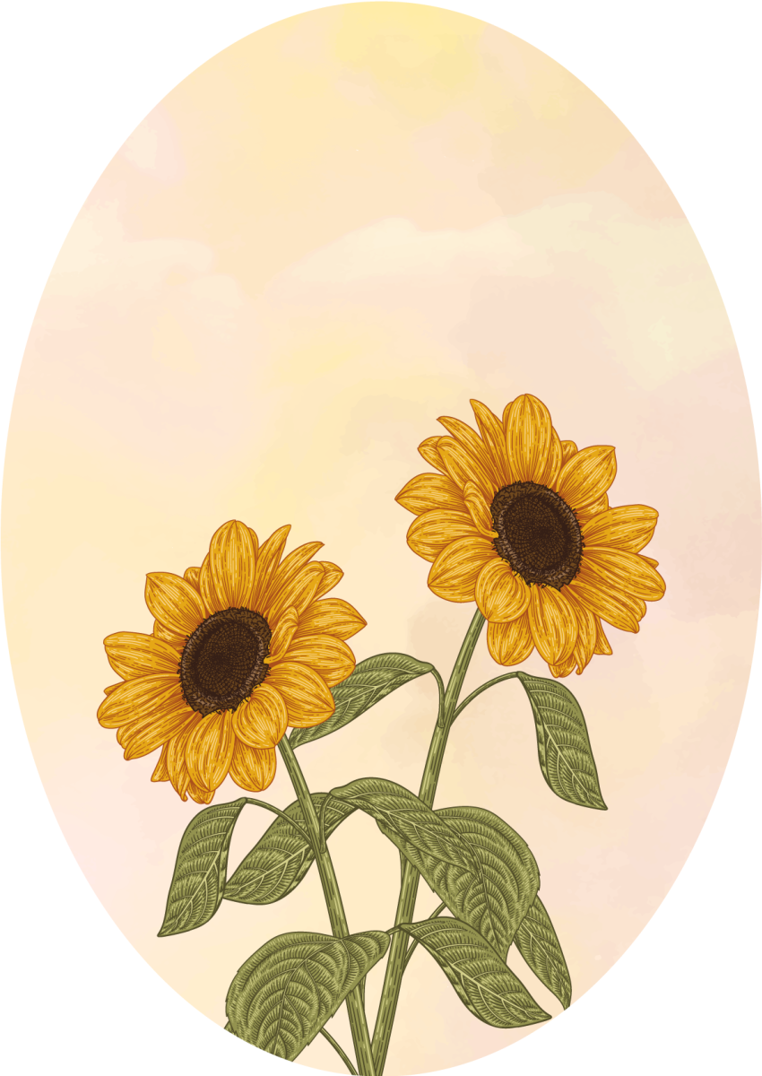 Sunflower Embrace floral vinyl rug - TenStickers