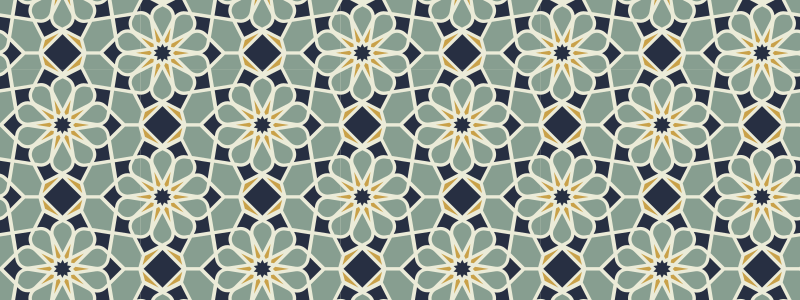 Mosaic vinyl rug elegant geometric design - TenStickers