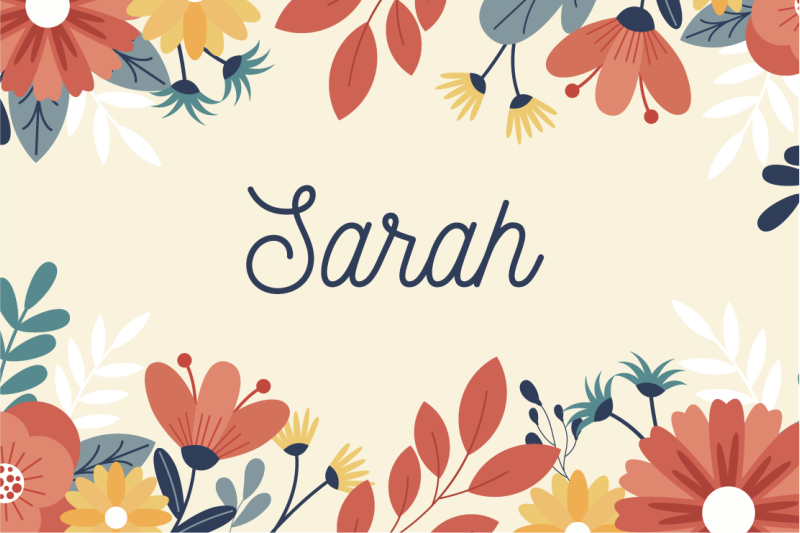 Personalized Flower Name custom vinyl rug - TenStickers