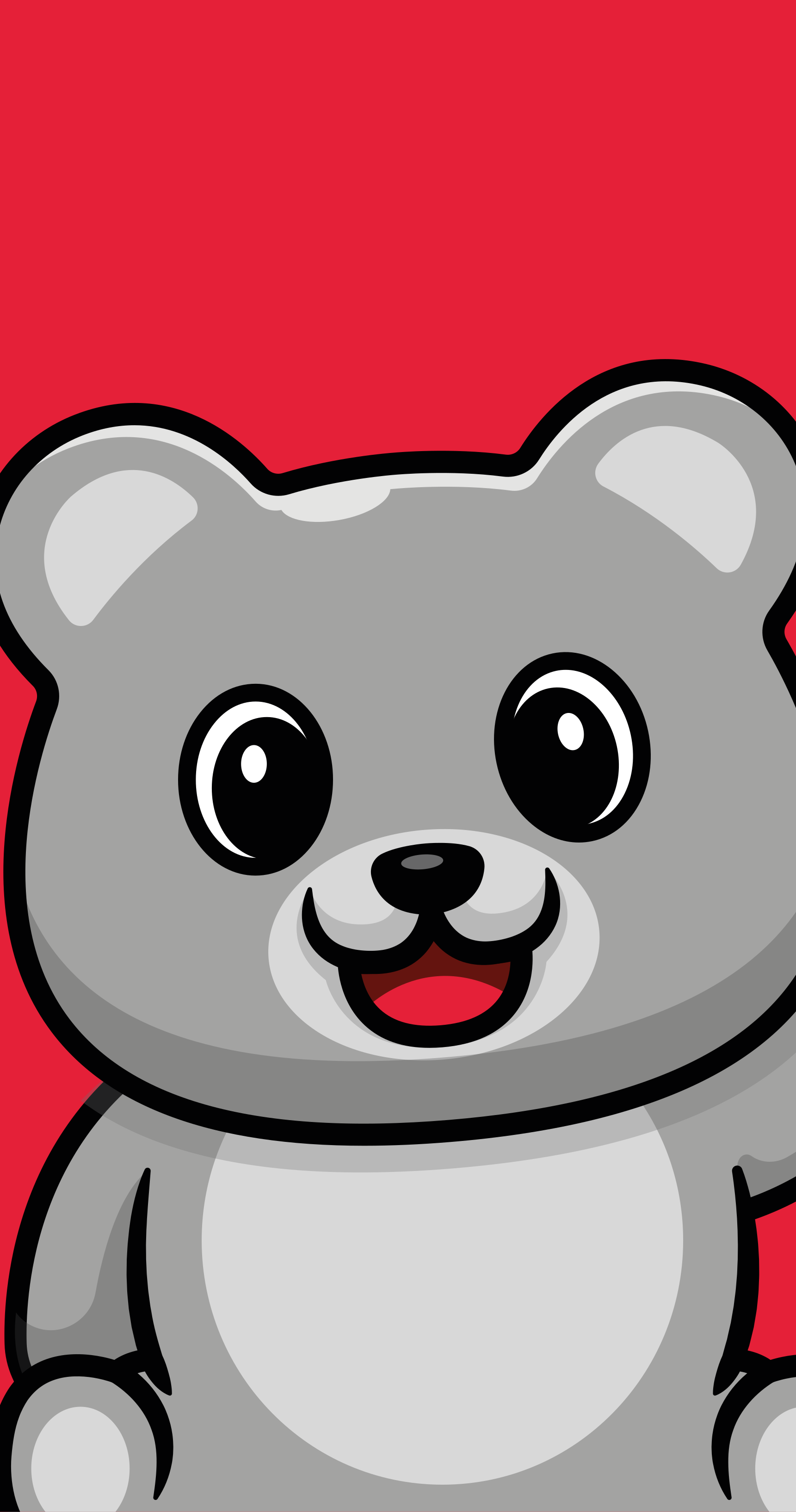 Cheerful Bear Face kids vinyl rug - TenStickers