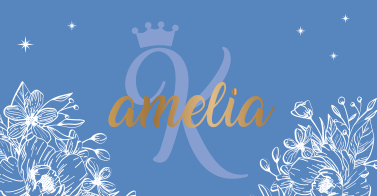 Floral name and initial teen vinyl rug - TenStickers