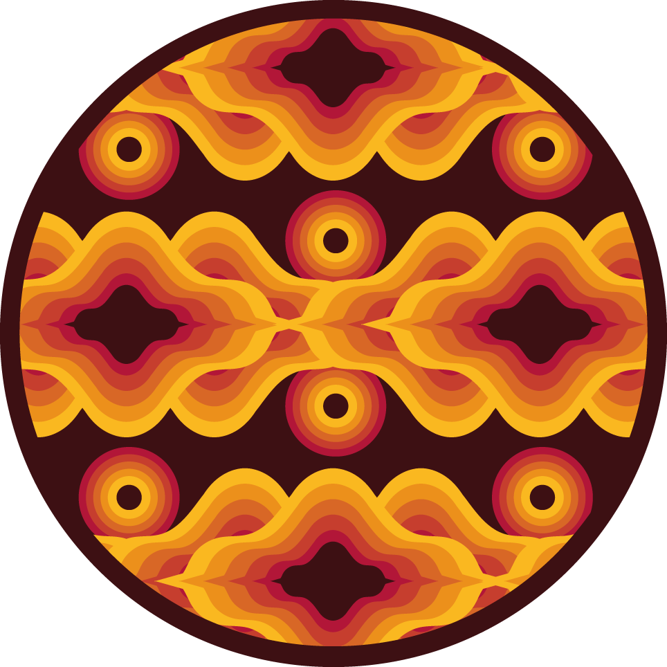 Vintage Spiral Motif mosaic vinyl rug - TenStickers