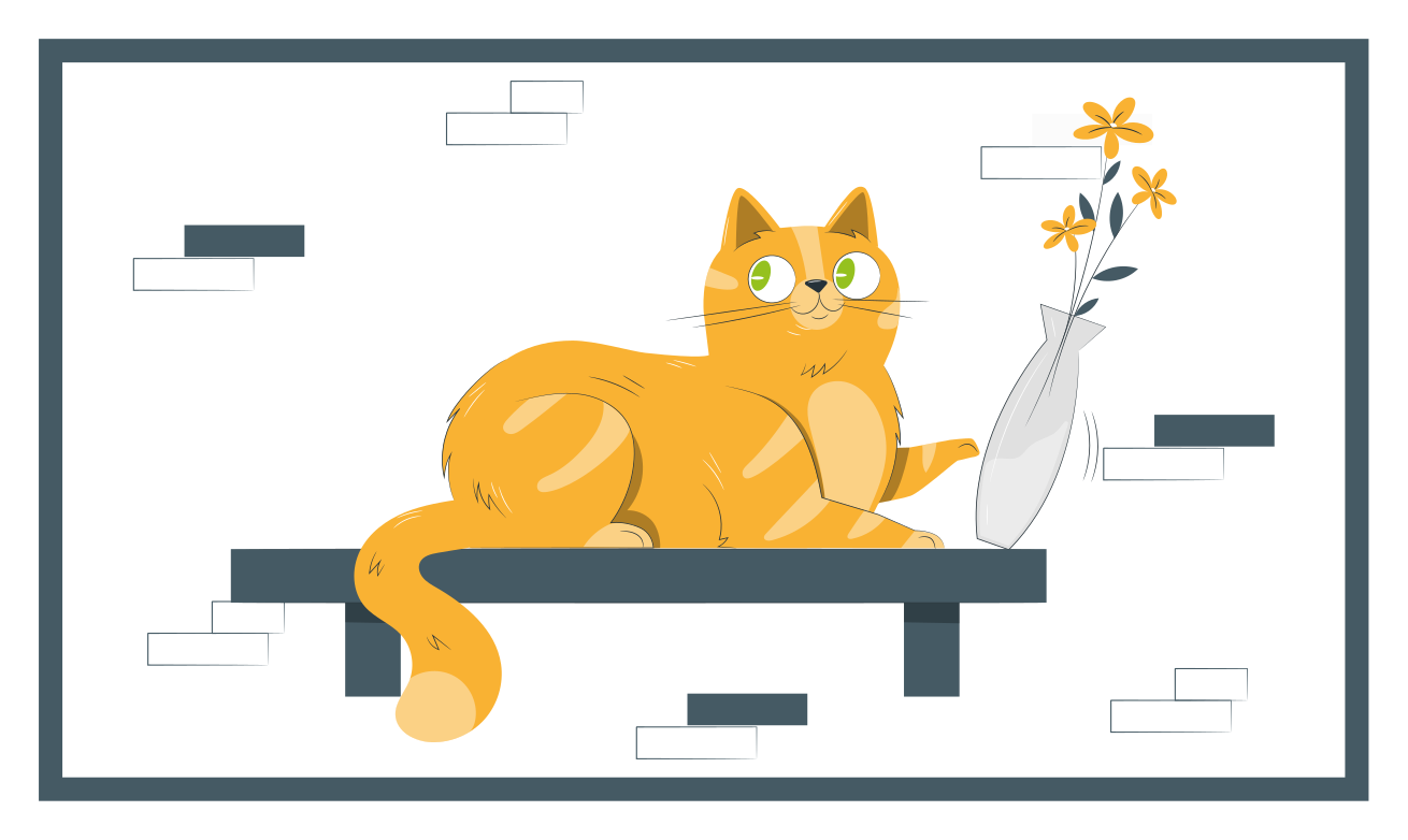 Playful Cat Scene kids vinyl rug - TenStickers