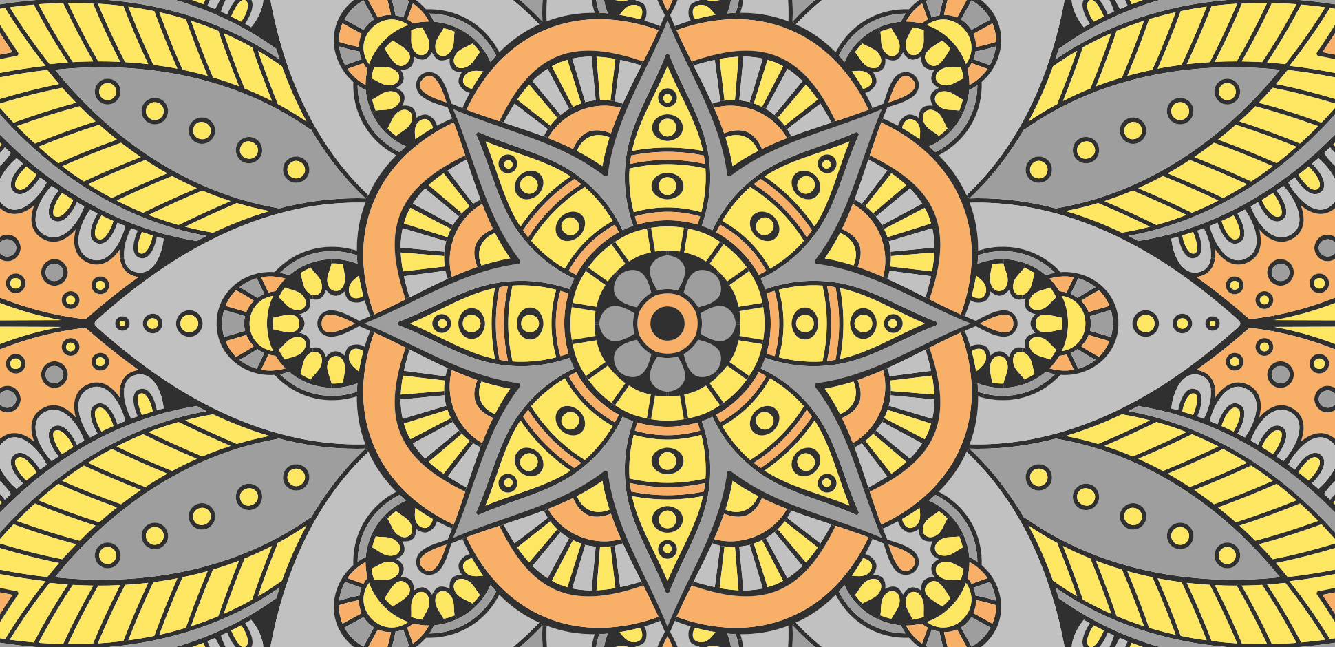 Mandala vinyl rug elegant mandala design - TenStickers