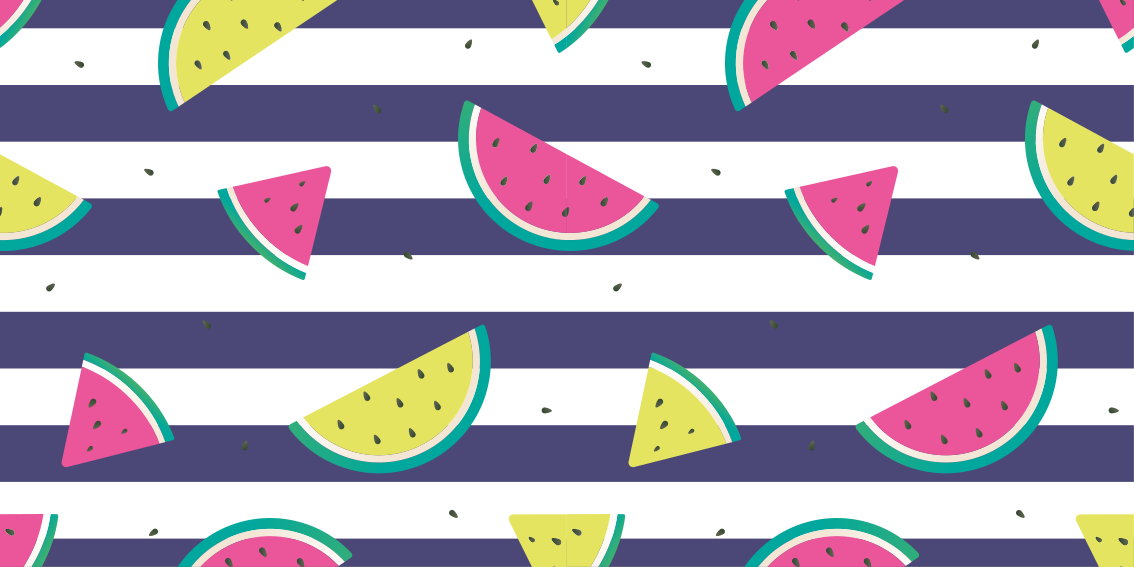 Colorful Watermelon Pattern kitchen vinyl rug - TenStickers