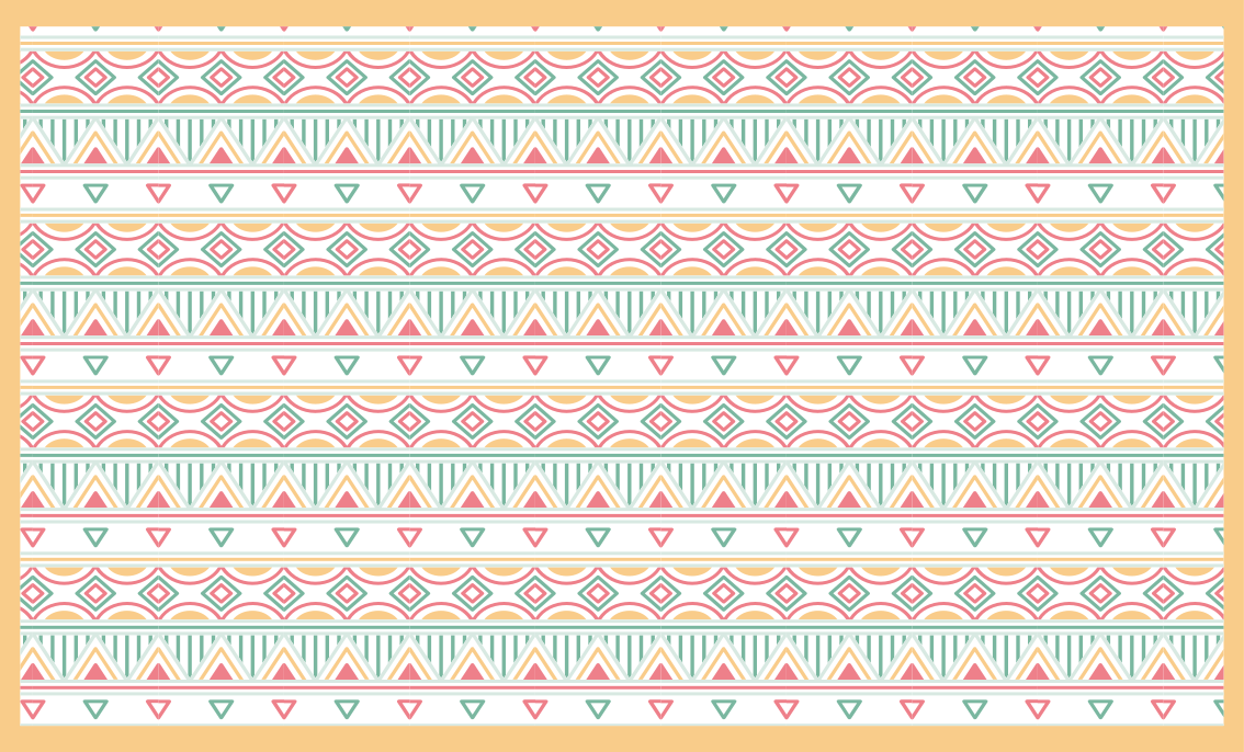 Colorful Patterned Stripes ethnic vinyl rug - TenStickers