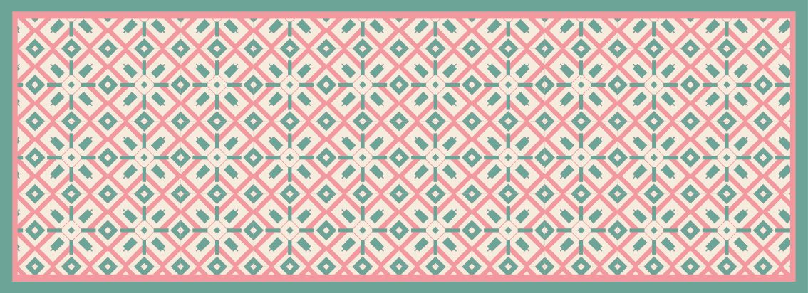 Geometric vinyl rug in lively patterns - TenStickers