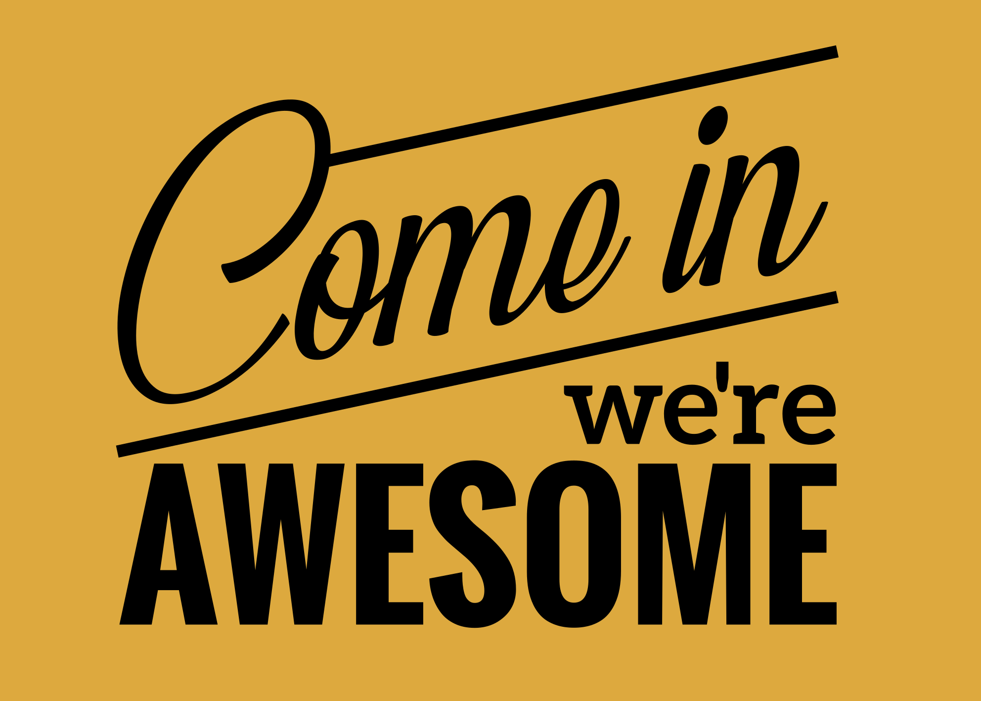 Come in we're awesome custom rug - TenStickers