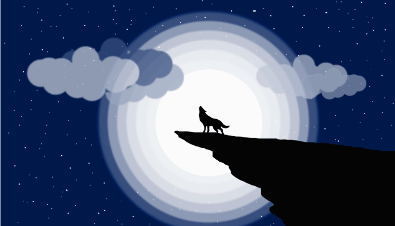 Crescent Moon Howl teen vinyl rug - TenStickers