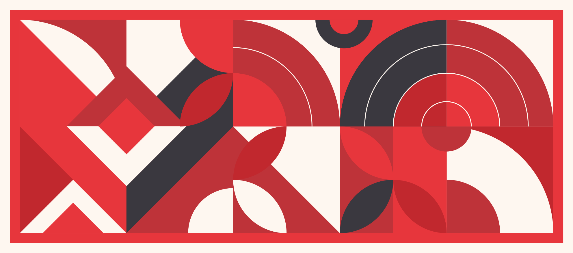 Bold Abstract Shapes geometric vinyl rug - TenStickers