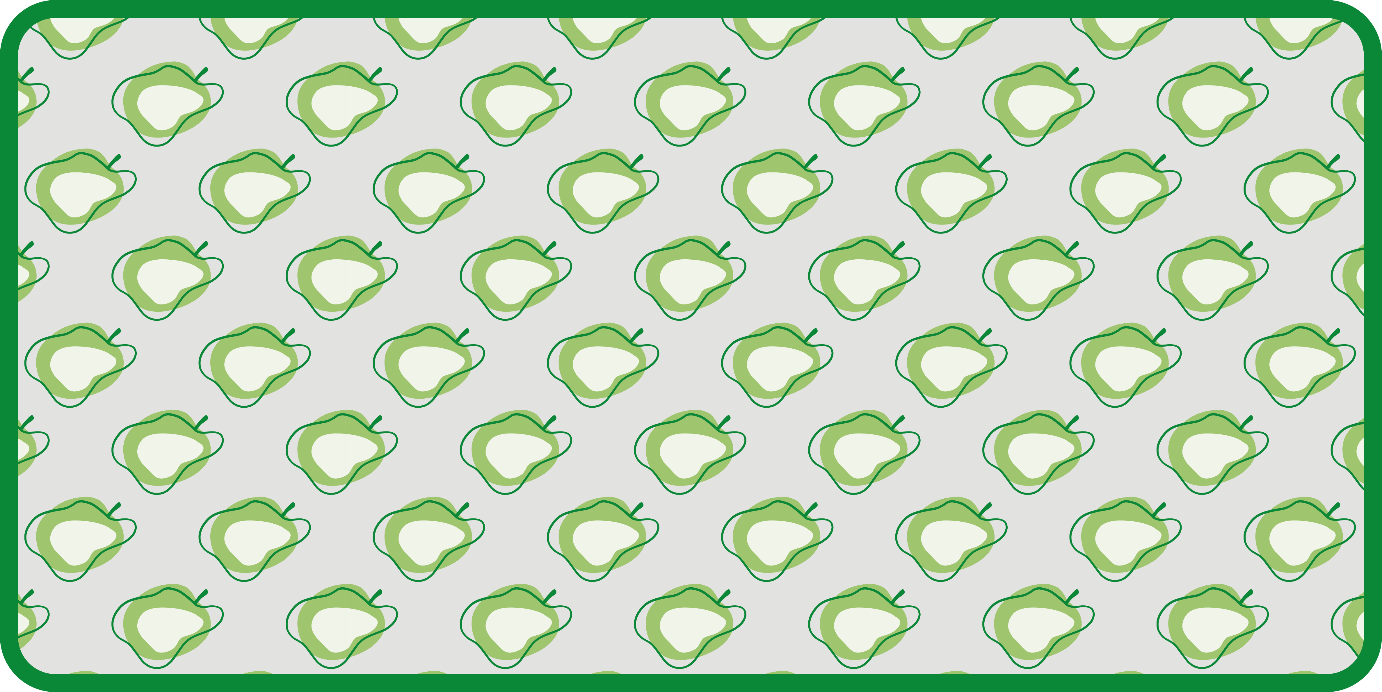 Green Pear Pattern kitchen vinyl rug - TenStickers