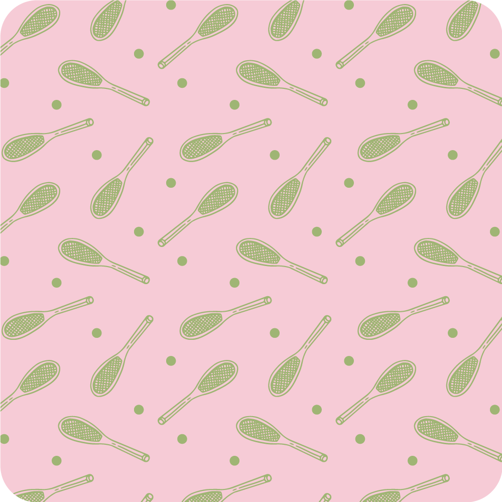 Racket Pattern game vinyl rug - TenStickers