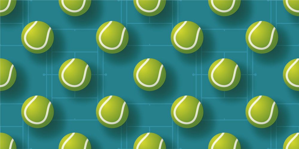 Tennis Ball Pattern teen vinyl rug - TenStickers