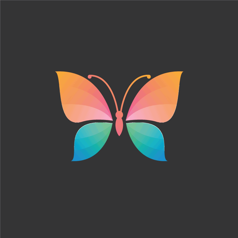 Vibrant Butterfly Concept nature vinyl rug - TenStickers