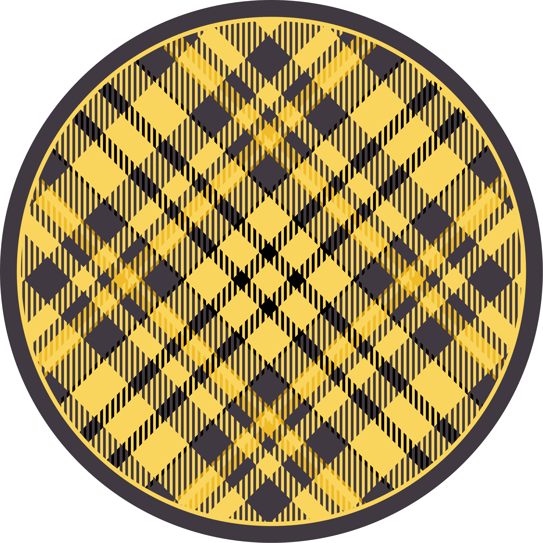 Yellow checkered kitchen vinyl rug - TenStickers