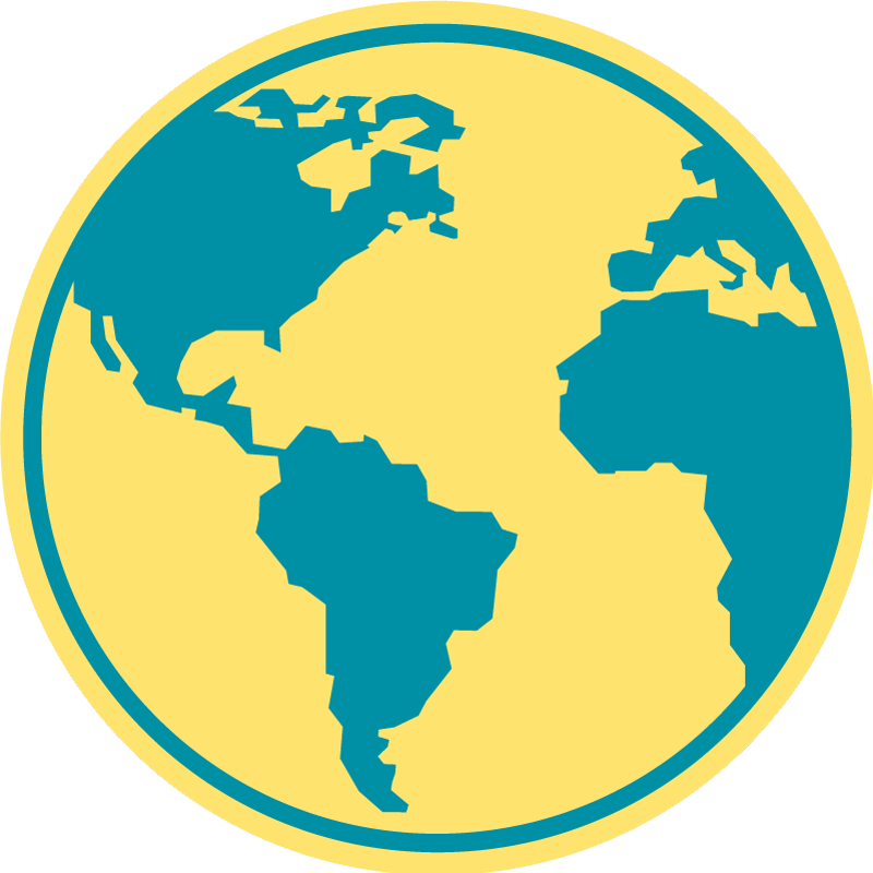 Geographic World Map circular vinyl rug - TenStickers