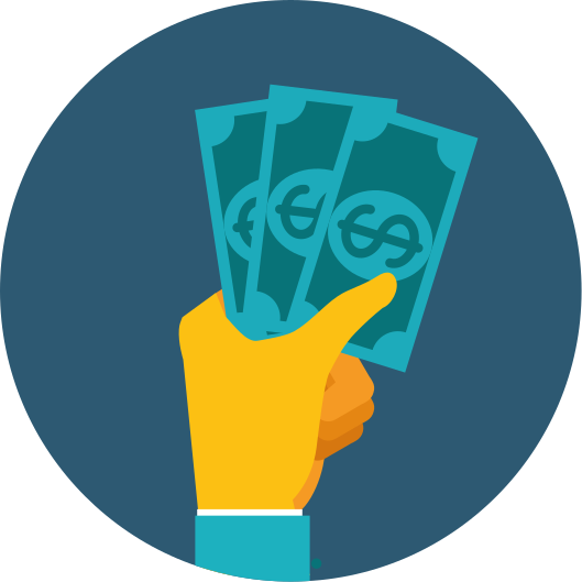 Hand Holding Cash kids vinyl rug - TenStickers