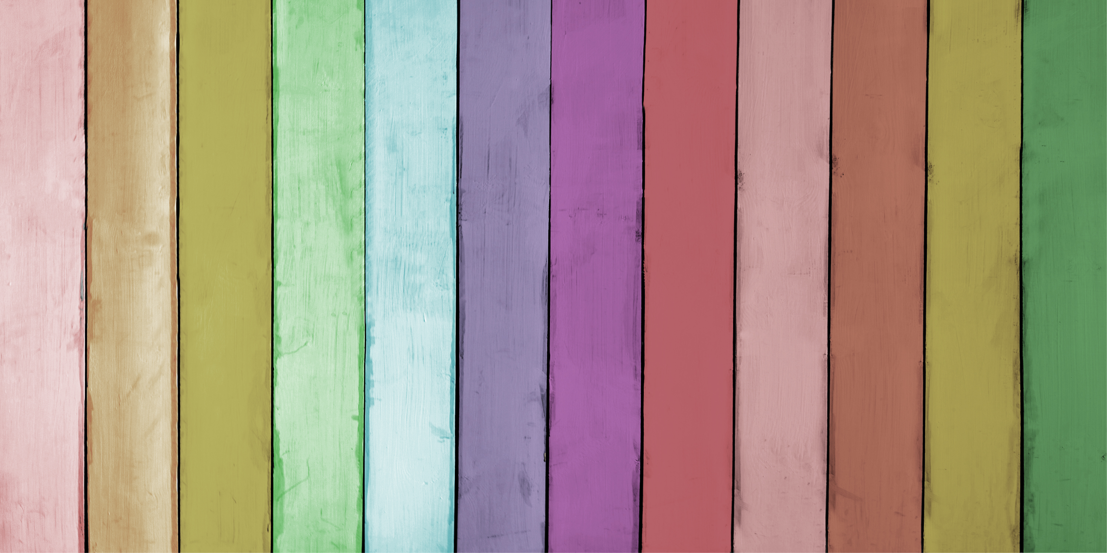 Vibrant rainbow lines wood effect vinyl rug - TenStickers