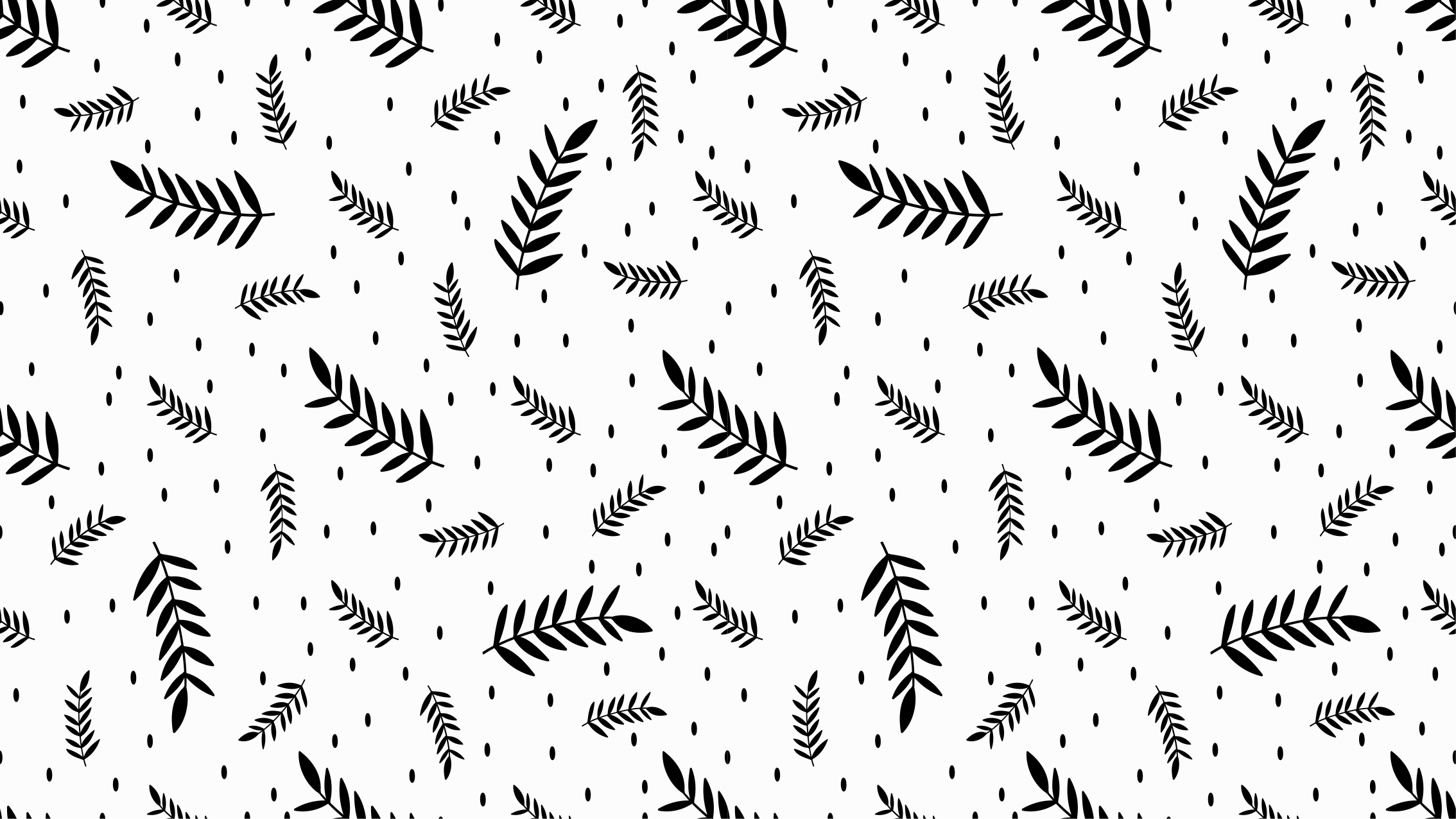 Black Leaves Pattern nature vinyl rug - TenStickers