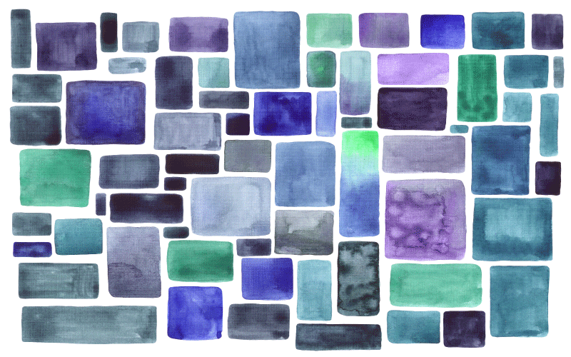 Blue shades block pattern textured vinyl rug - TenStickers