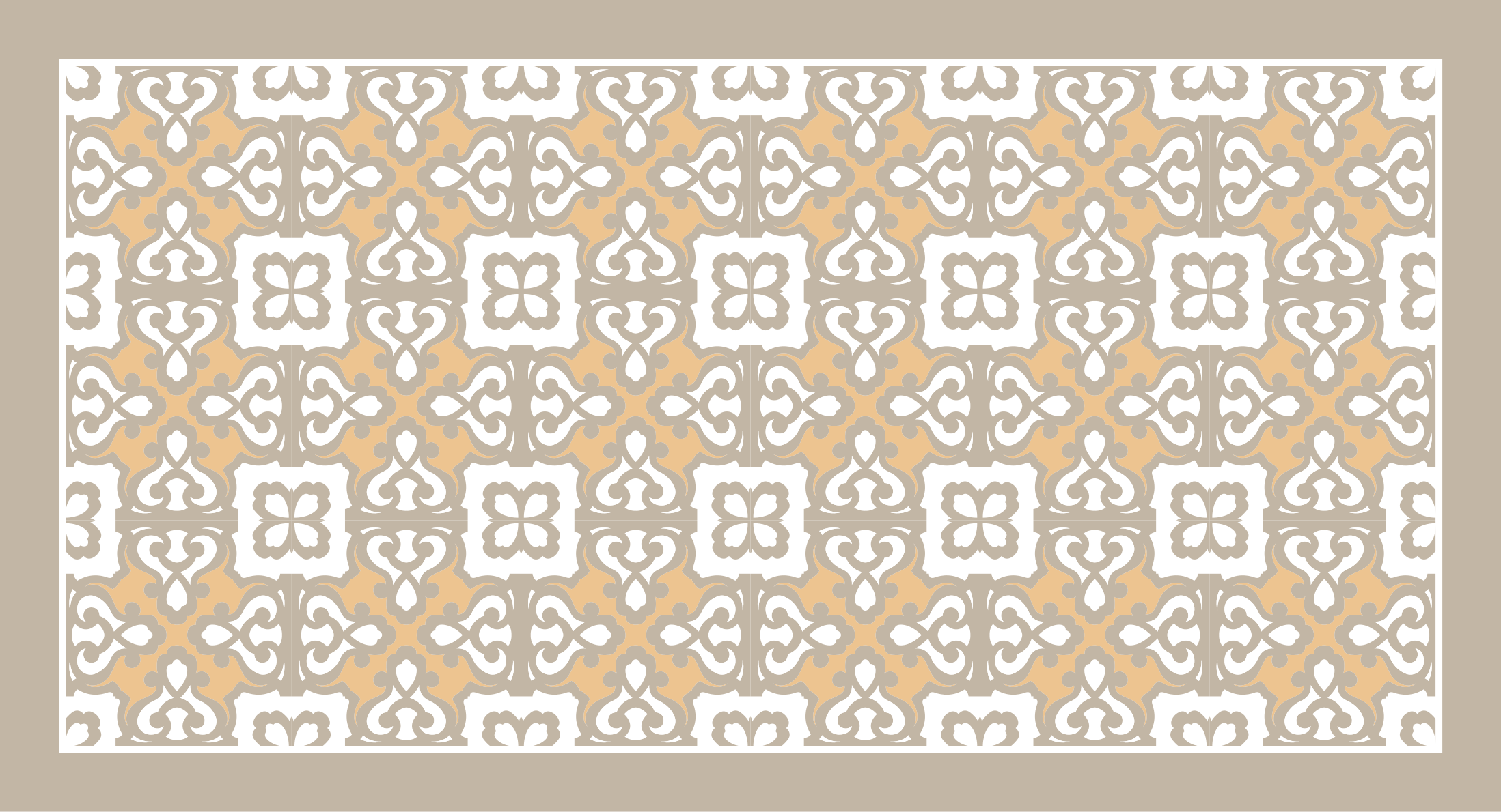 Mosaic vinyl rug with stylish patterned details - TenStickers