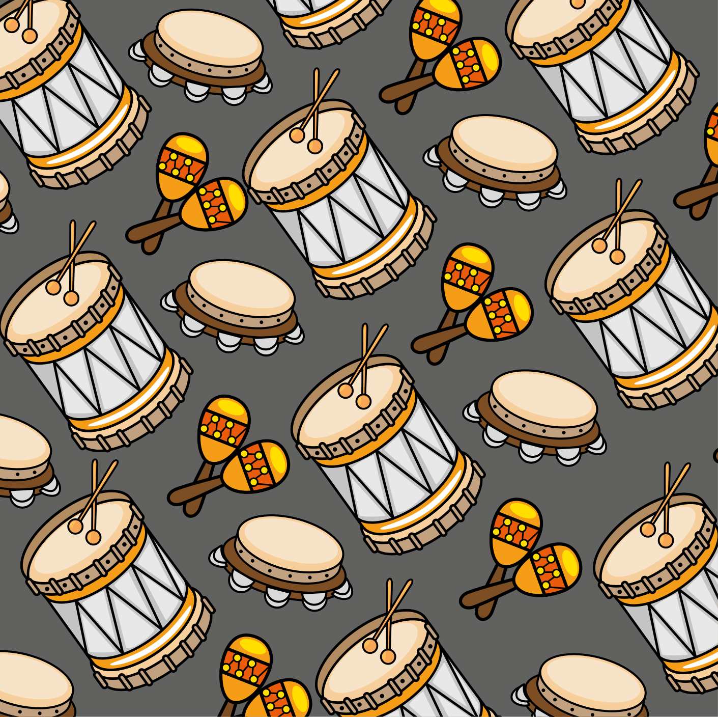 Instrument pattern game vinyl rug - TenStickers