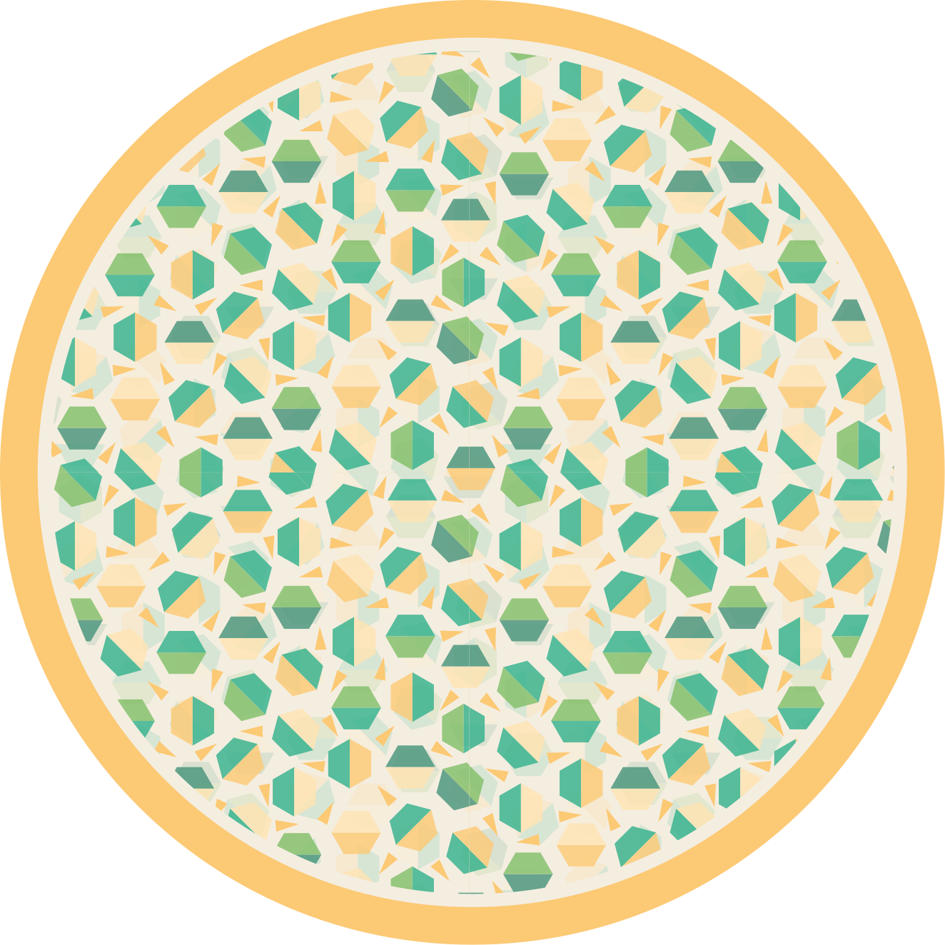 Geometric vinyl rug in hexagonal design - TenStickers