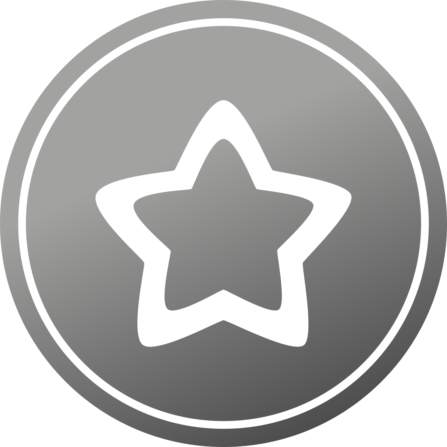 Stylish grey star vinyl rug - TenStickers