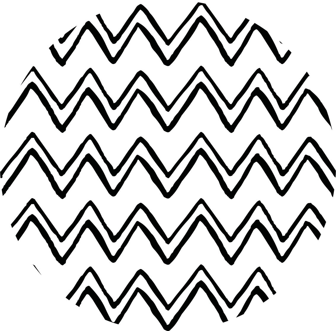 Wavy Stripe Pattern striped vinyl rug - TenStickers