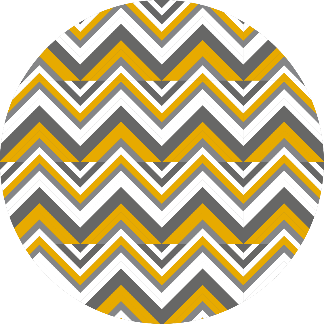 Chevron grey and yellow geometric vinyl rug - TenStickers