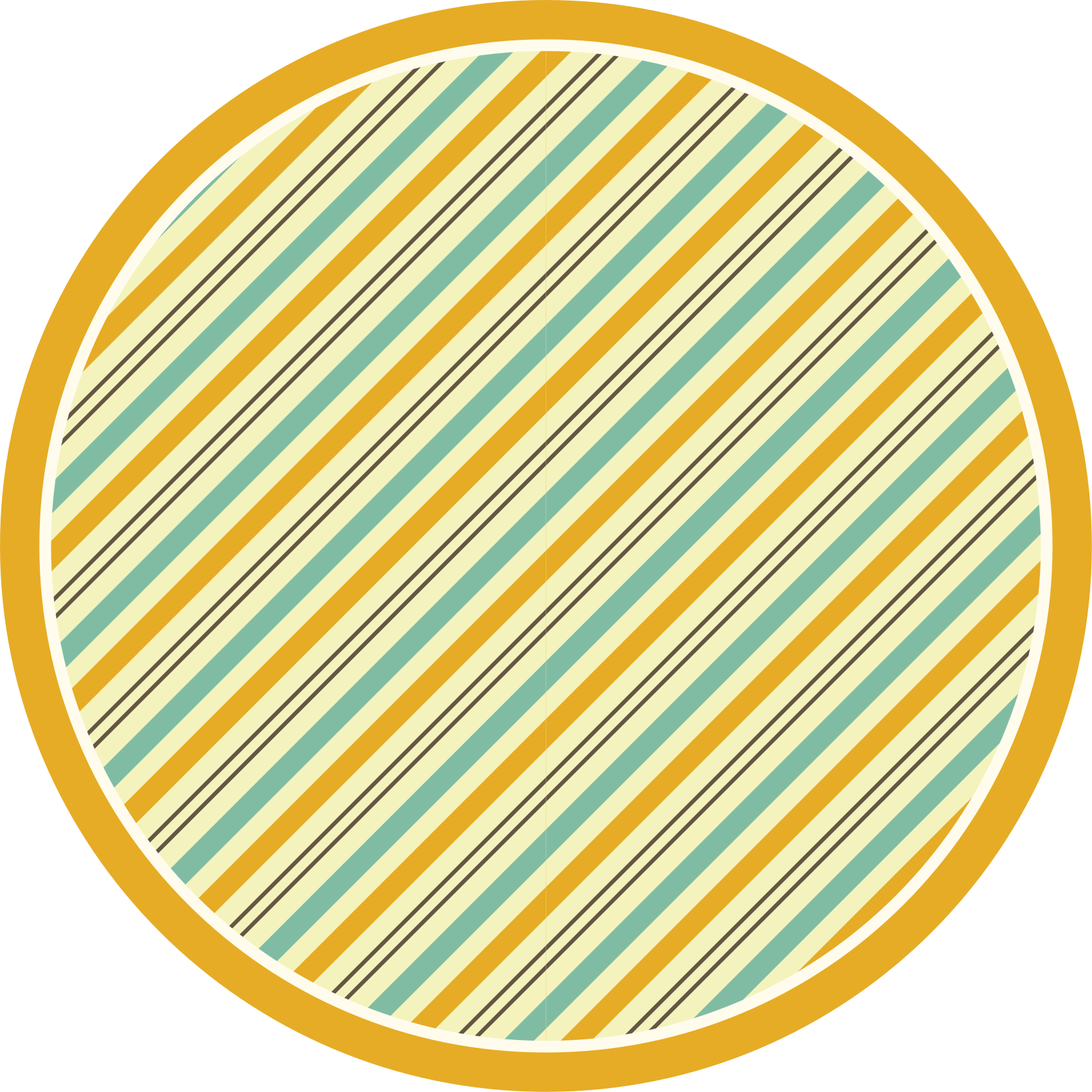Colorful striped design striped vinyl rug - TenStickers