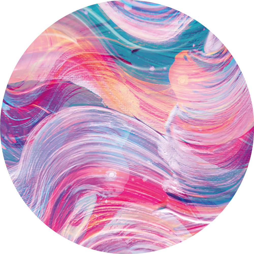 Colorful Swirling Waves minimal vinyl rug - TenStickers