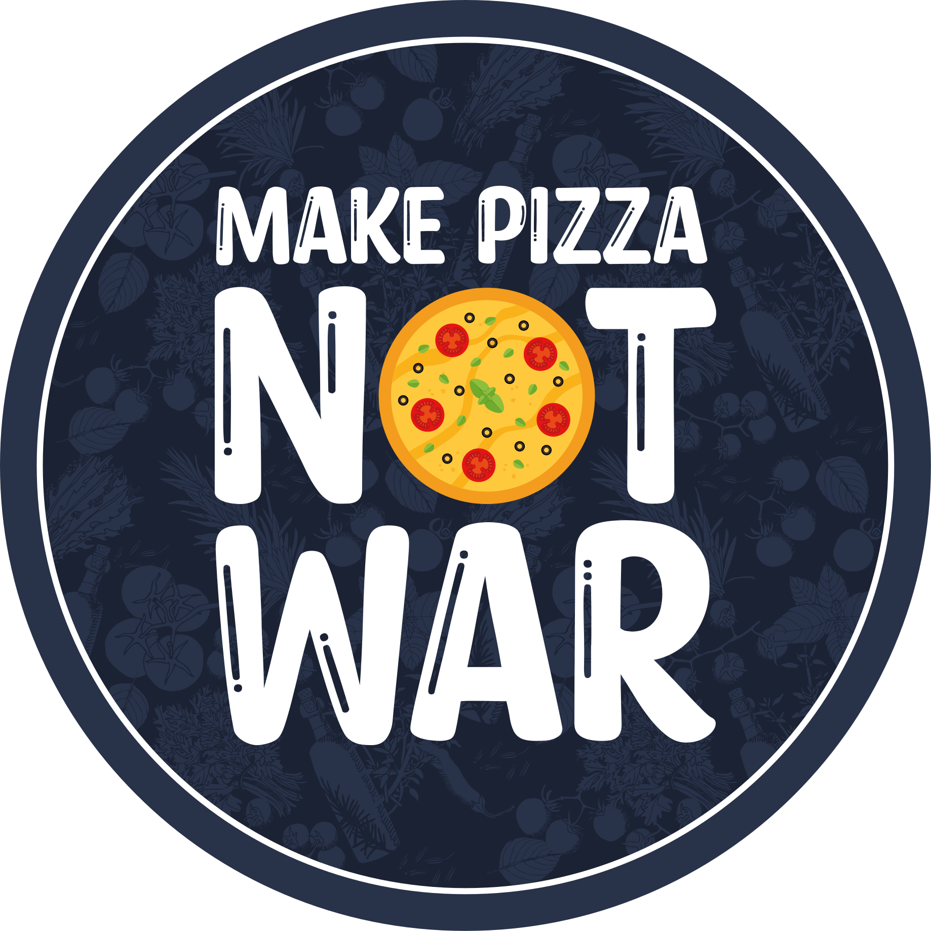 MAKE PIZZA NOT custom rug - TenStickers
