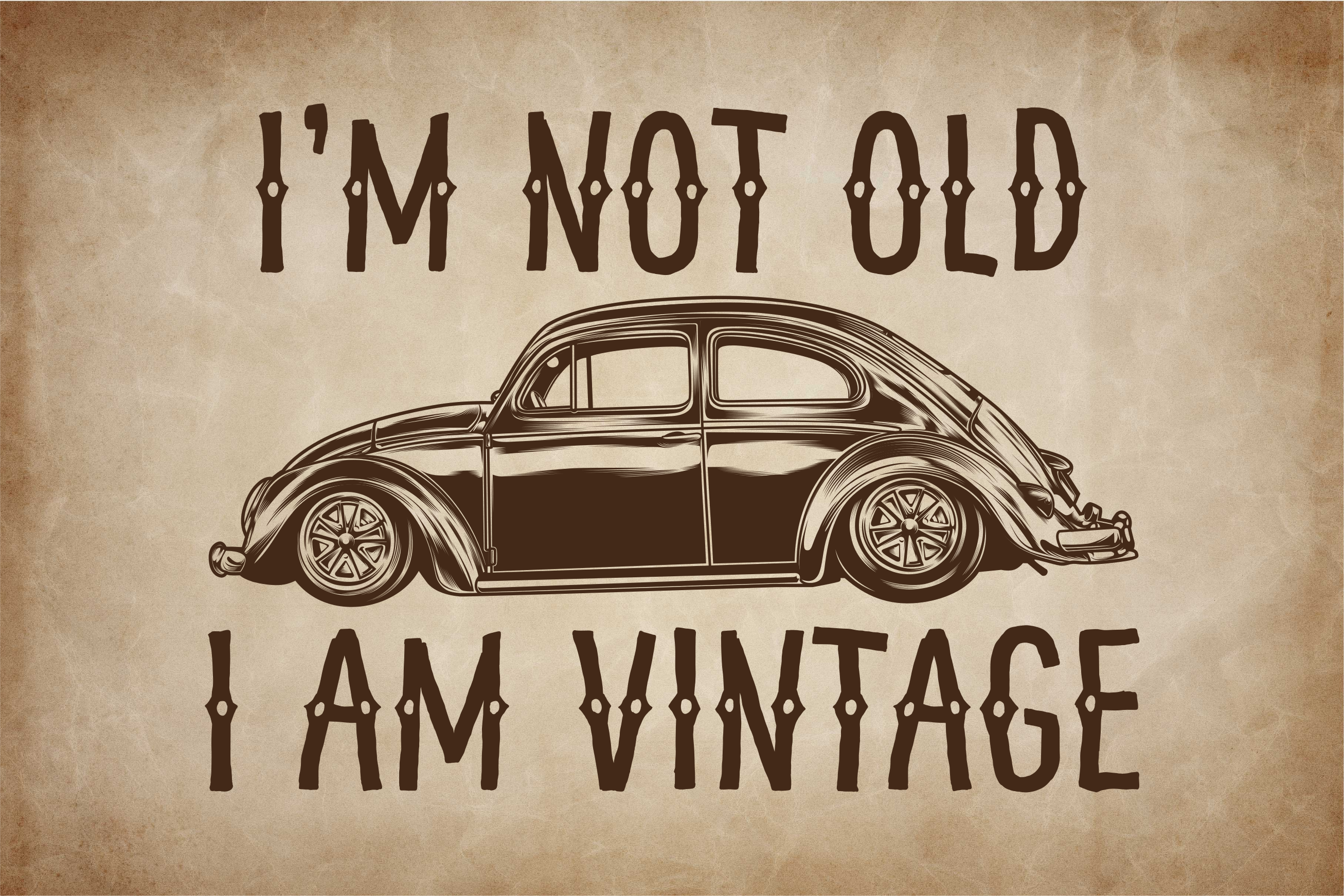 I'm not old vintage vinyl rug - TenStickers