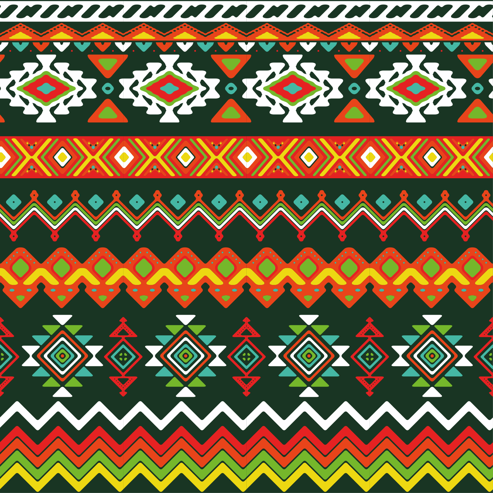 Aztec inspired design ethnic vinyl rug - TenStickers