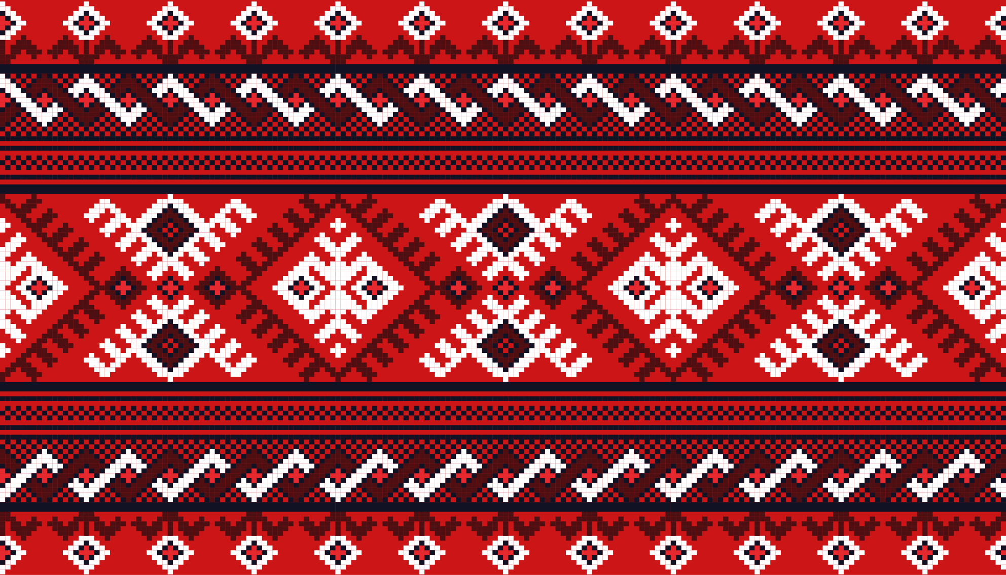 Red geometric patterns ethnic vinyl rug - TenStickers