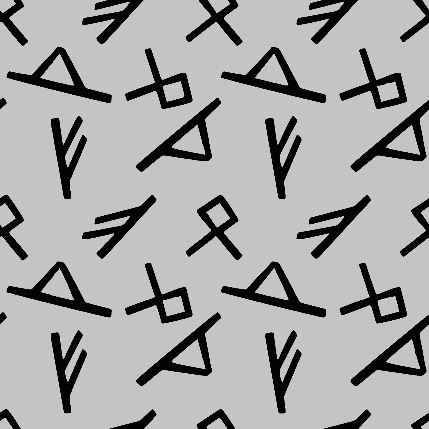 Stylish black shapes geometric vinyl rug - TenStickers