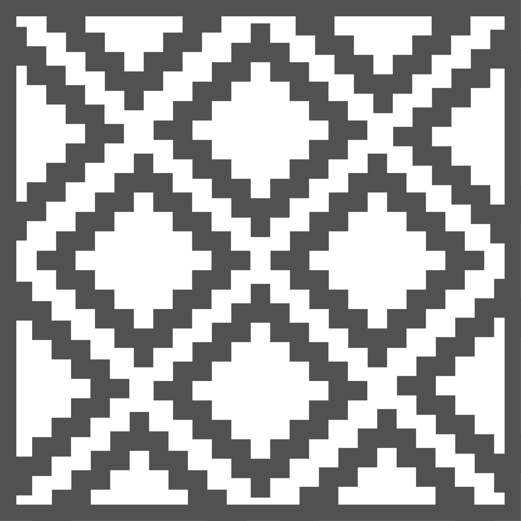 Geometric vinyl rug black diamond design - TenStickers