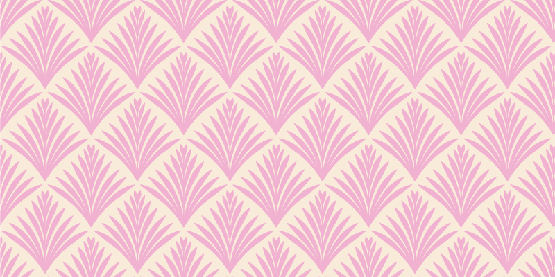 Stylish pink pattern floral vinyl rug - TenStickers