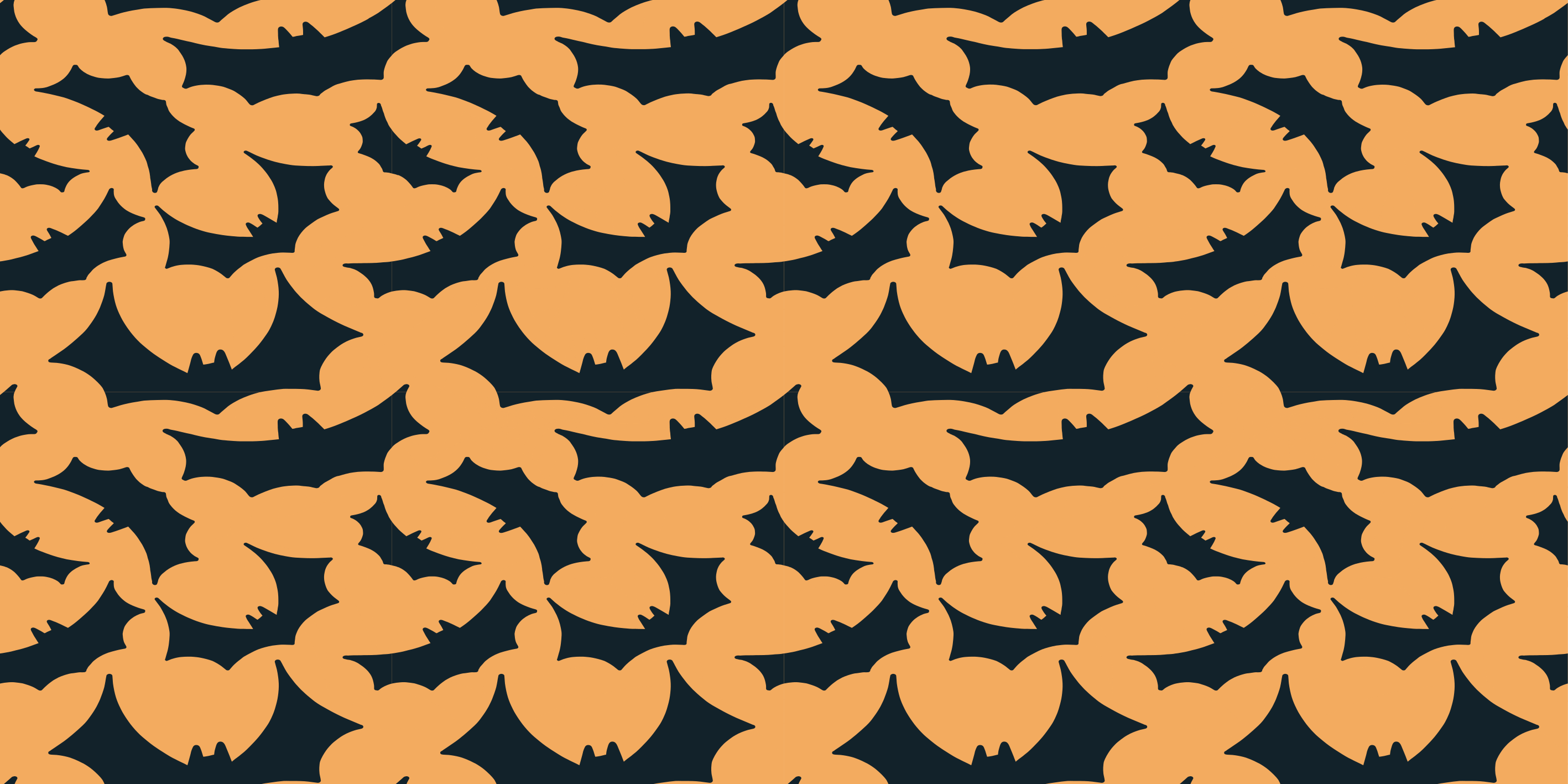 Bat Pattern Print halloween vinyl rug - TenStickers