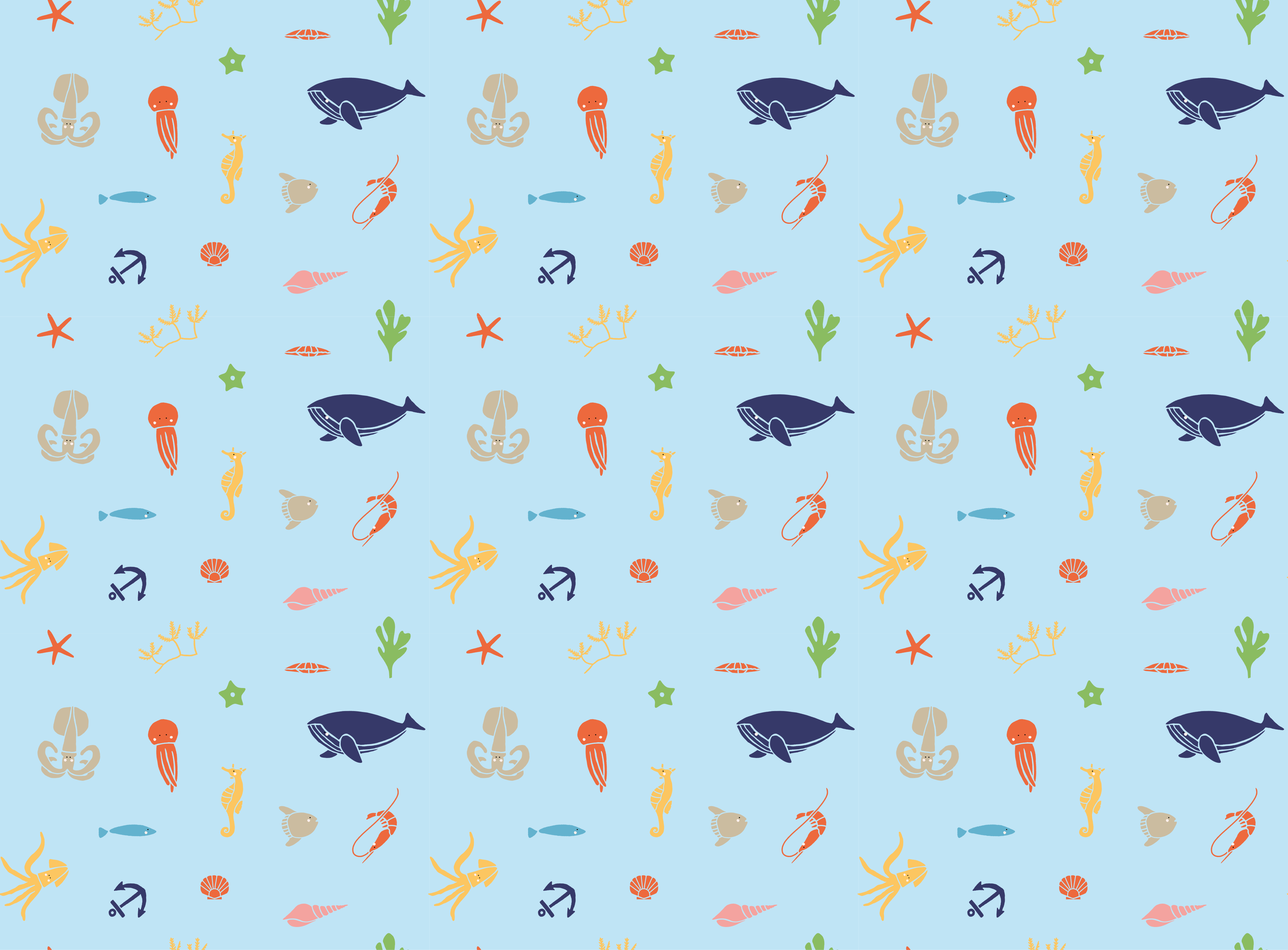Underwater Adventure kids vinyl rug - TenStickers