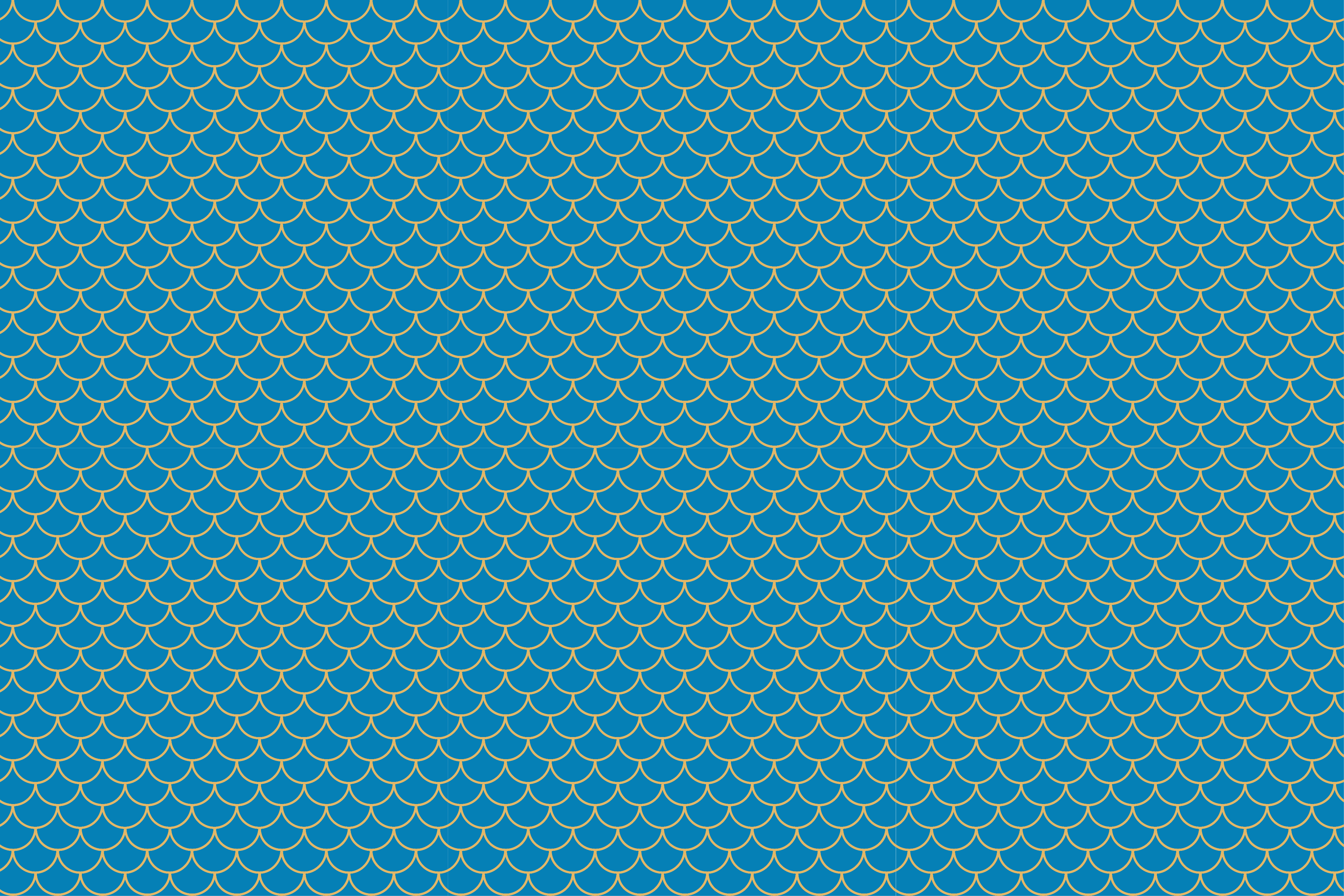 Scalloped Water Pattern road vinyl rug - TenStickers