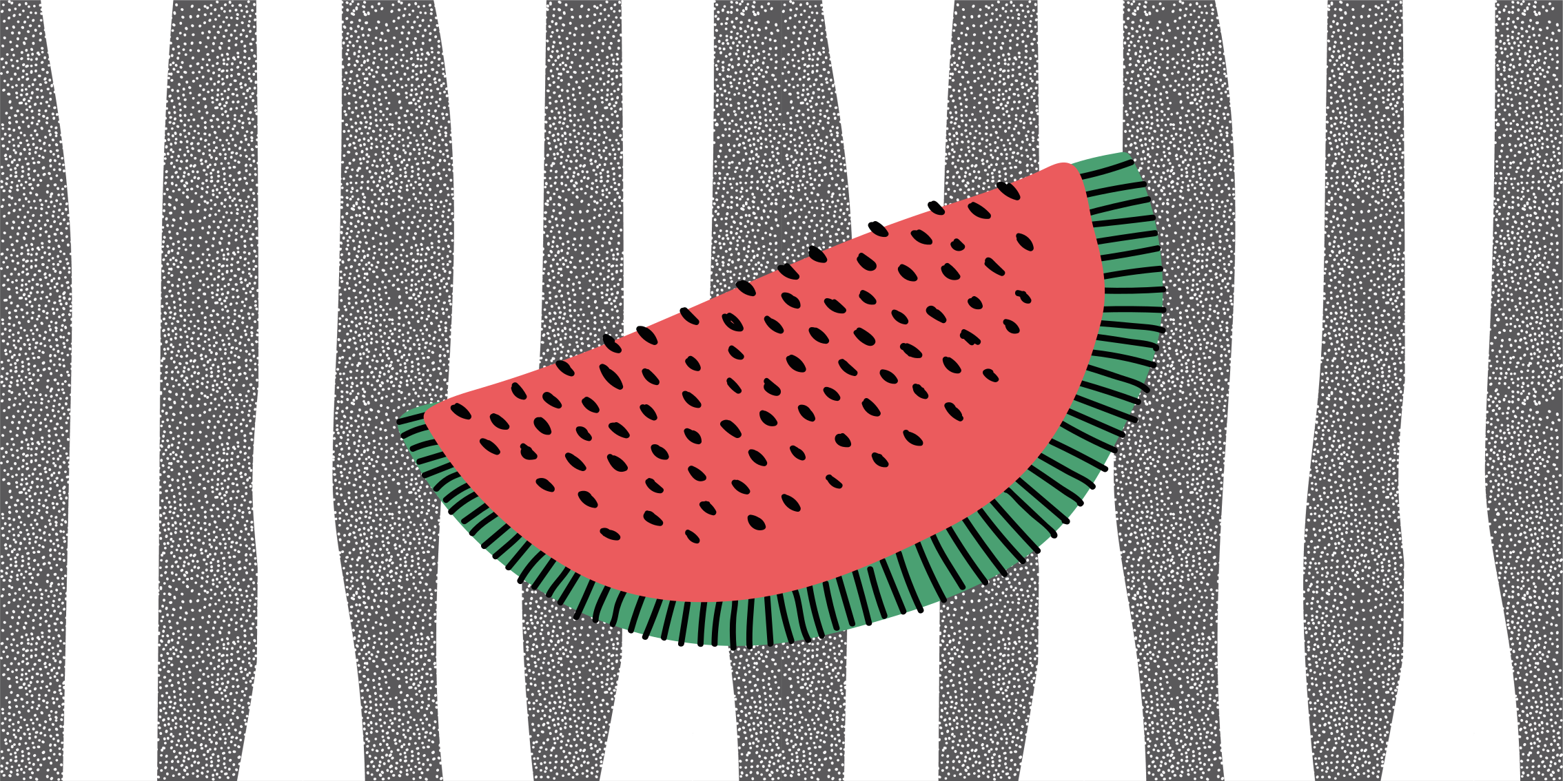 Watermelon Wedge textured vinyl rug - TenStickers