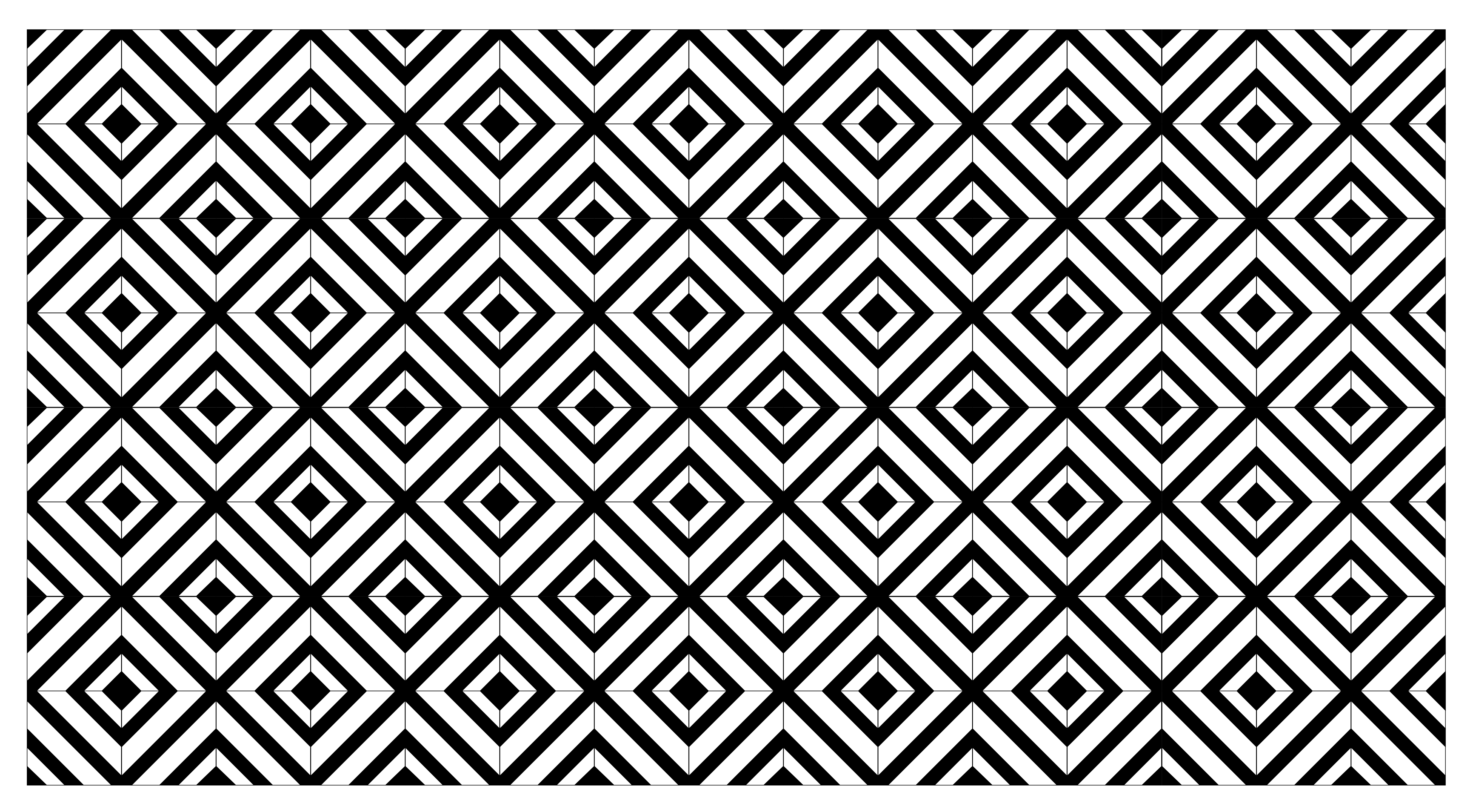 Black and white diamonds geometric vinyl rug - TenStickers