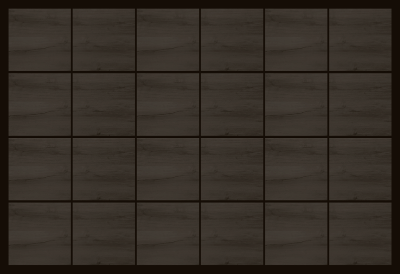 Charcoal Timber Tiles wood effect vinyl rug - TenStickers