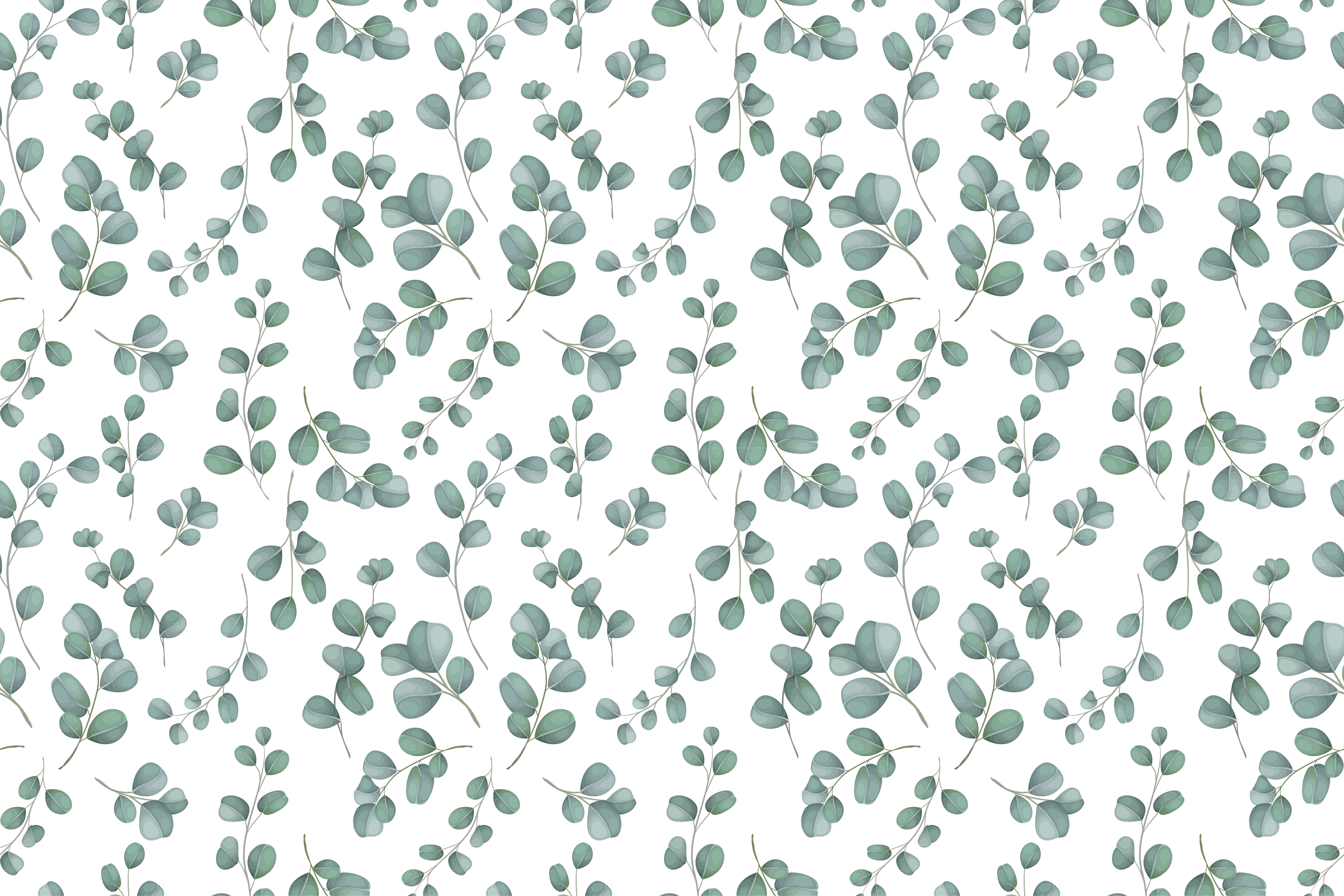 Elegant Greenery Pattern floral vinyl rug - TenStickers